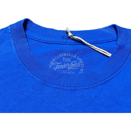 オリジナル袋付き ☆タグ付き新古品☆ TENDERLOIN オリジナルバックプリント入り イーグル柄ポケット付き半袖Tシャツ ブルー Sサイズ