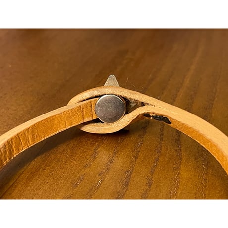 ★新品★ MADE IN ITALY製 TULSI STELLA ハンドメイドレザーブレスレット ナチュラル S/Mサイズ