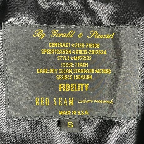 MADE IN USA製 FIDELITY × RED SEAM ウールPコート ブラック Sサイズ