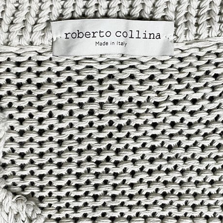 MADE IN ITALY製 roberto collina コットンニットカーディガン アイボリー 50サイズ