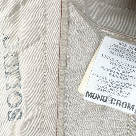 ▲訳あり商品▲ SOLIDO × MONOCROM Wネームチノパンツ ベージュ W30サイズ