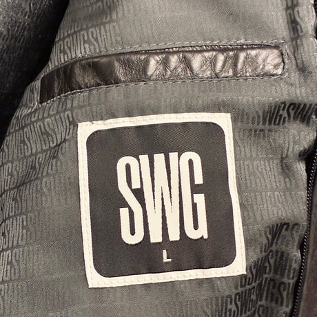 激レア MADE IN USA製 SCHOTT 641GG × SWAGGER 別注限定モデル カウレザー スタンドカラー シングルライダースジャケット ブラック 38/Lサイズ
