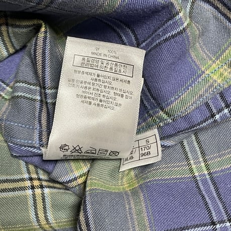 BROOKS BROTHERS ボタンダウン長袖チェックシャツ ネイビー×グリーン Ｓサイズ