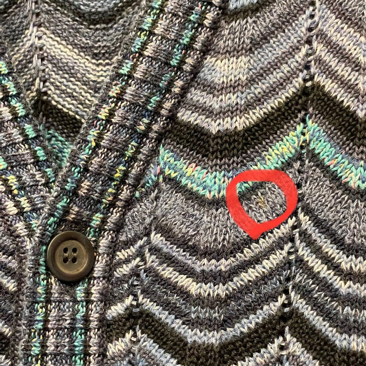 MADE IN ITALY製 NANI BON 3Dニットベスト マルチカラー 50サイズ |