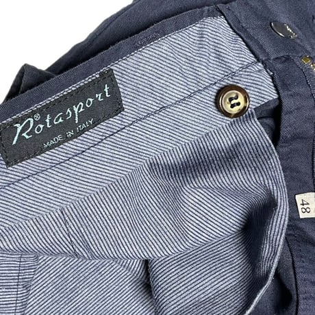 【ユナイテッドアローズ取り扱い】MADE IN ITALY製 Rotasport コットンリネンサマースラックス ネイビー 48サイズ