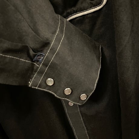 MADE IN USA製 Rockmount Ranch Wear コックコート型長袖ウエスタンシャツ ブラック 16 1/2-35サイズ