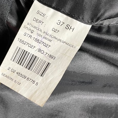 BROOKS BROTHERS 346 ストライプ柄ストレッチウールスーツ チャコールグレー 37S/W31-L31サイズ