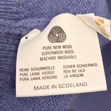 MADE IN SCOTLAND製 90s Pringle COLLECTION by Nick Faldo ヴァージンウール クルーネックセーター ラベンダー XLサイズ