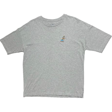 GAP × DISNEY コラボレーション グーフィー刺繍オーバーサイズTシャツ グレー Sサイズ