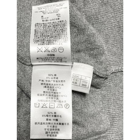BROOKS BROTHERS 346 カシミヤ混コットンカーディガン グレー Sサイズ