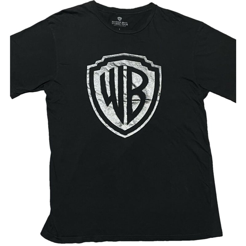 WARNER BROS. STUDIO TOUR ロゴプリントTシャツ ブラック L WARNER BROS. STUDIO TOUR ロゴプリントTシャツ ブラック L