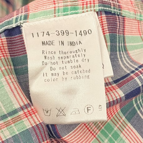 【UNITED ARROWS取り扱い】GANT RUGGER 半袖チェックシャツ マルチカラー Mサイズ