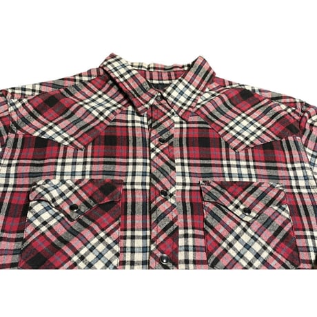 MADE IN USA製 Engineered Garments 長袖チェック柄ウエスタンシャツ レッド Mサイズ