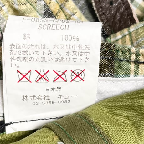 MADE IN JAPAN製 FAT チェック柄キャップ マルチカラー Fサイズ