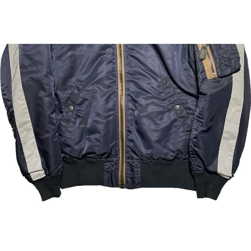 HOUSTON リフレクターテープ付きMA-1ジャケット ネイビー | Ultimate Star