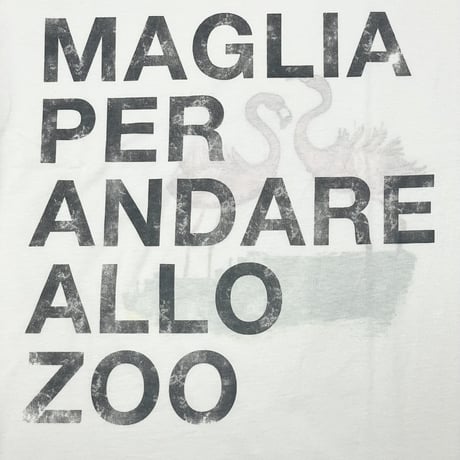 ★新品★ MADE IN ITALY製 MAGLIA「ZOO」ロゴプリント クルーネックTシャツ ホワイト ユニセックス