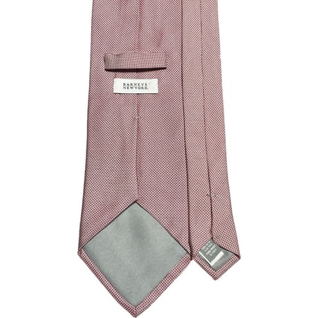 MADE IN ITALY製 BARNEYS NEW YORK HANDMADEソリッドシルクネクタイ ピンク