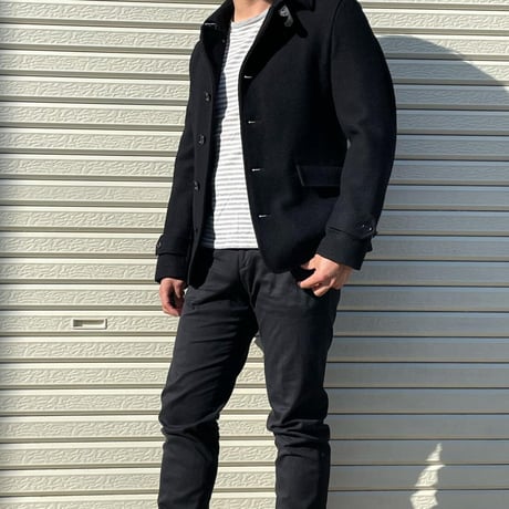 MADE IN ENGLAND製 SUNSPEL クルーネックボーダー長袖Tシャツ グレー Lサイズ