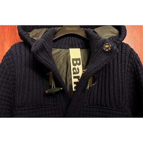 ▲訳あり商品▲ MADE IN ITALY製 Bark ニットダッフルコート ネイビー Sサイズ