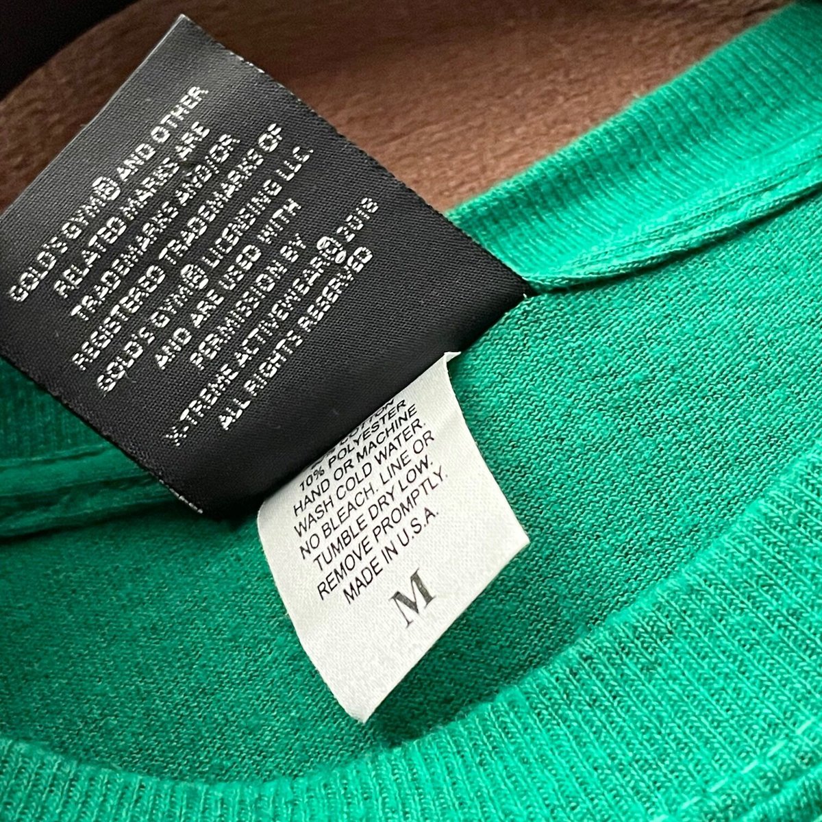 MADE IN USA製 GOLD'S GYM プリントTシャツ グリーン Mサイズ | Ul