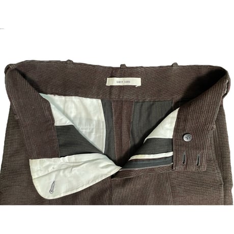 MADE IN ITALY製 DAMIR DOMA コーデュロイコットンウールスラックス ブラウン 50サイズ