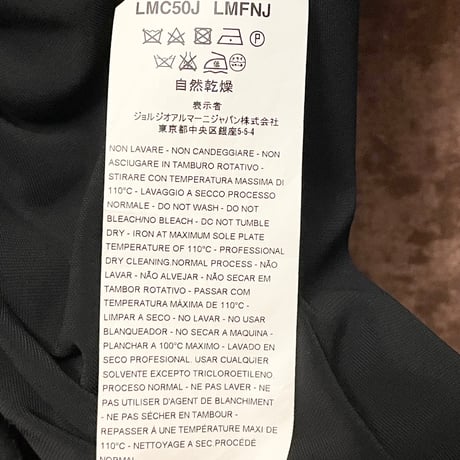 MADE IN ITALY製 ARMANI COLLEZIONI 襟付きワンピース ブラック 42サイズ