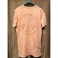 【UNITED ARROWS 取り扱い】 MADE IN USA製 KATIN タイダイ染め バックプリントTシャツ オレンジ Mサイズ