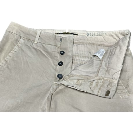 ▲訳あり商品▲ SOLIDO × MONOCROM Wネームチノパンツ ベージュ W30サイズ
