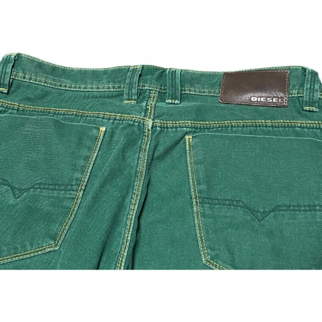 DIESEL コットンカラーパンツ グリーン W30サイズ