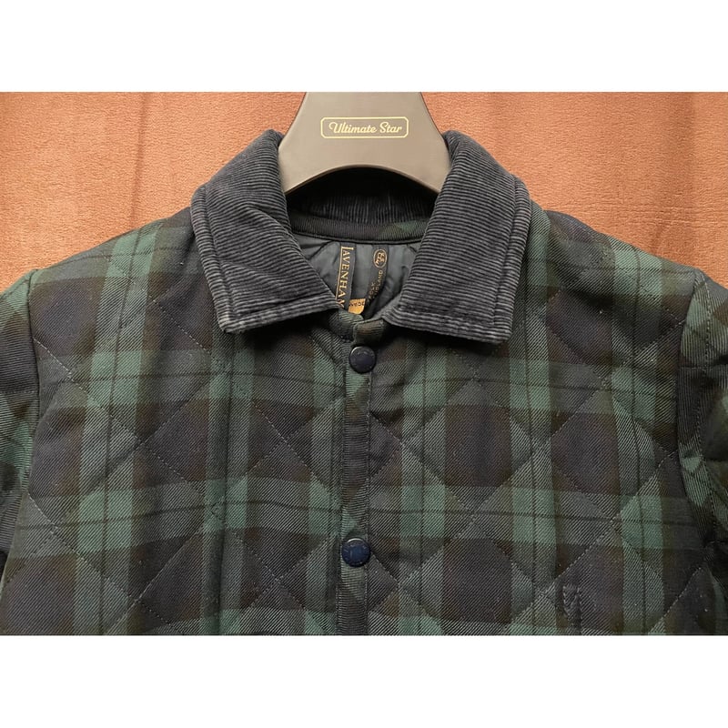 DAMSON MADDER チェック柄キルティングベスト 10号 MADE IN ENGLAND製 LAVENHAM チェック柄キルティングジャケット