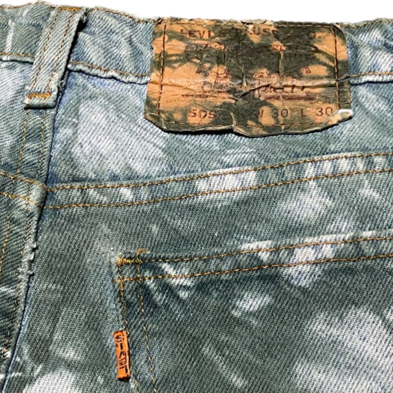 Levi's 505 リメイク品 タイダイ染めハーフパンツ ライトインディゴ