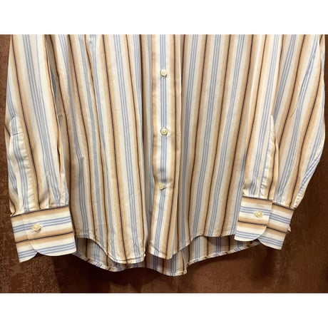 MADE IN ITALY製 GIANFRANCO FERRE 長袖ストライプ柄シャツ マルチカラー 40-15 3/4サイズ