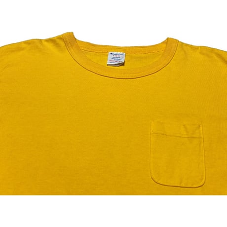 MADE IN USA製 Champion T1011 ヘビーウェイト半袖Tシャツ イエロー Mサイズ