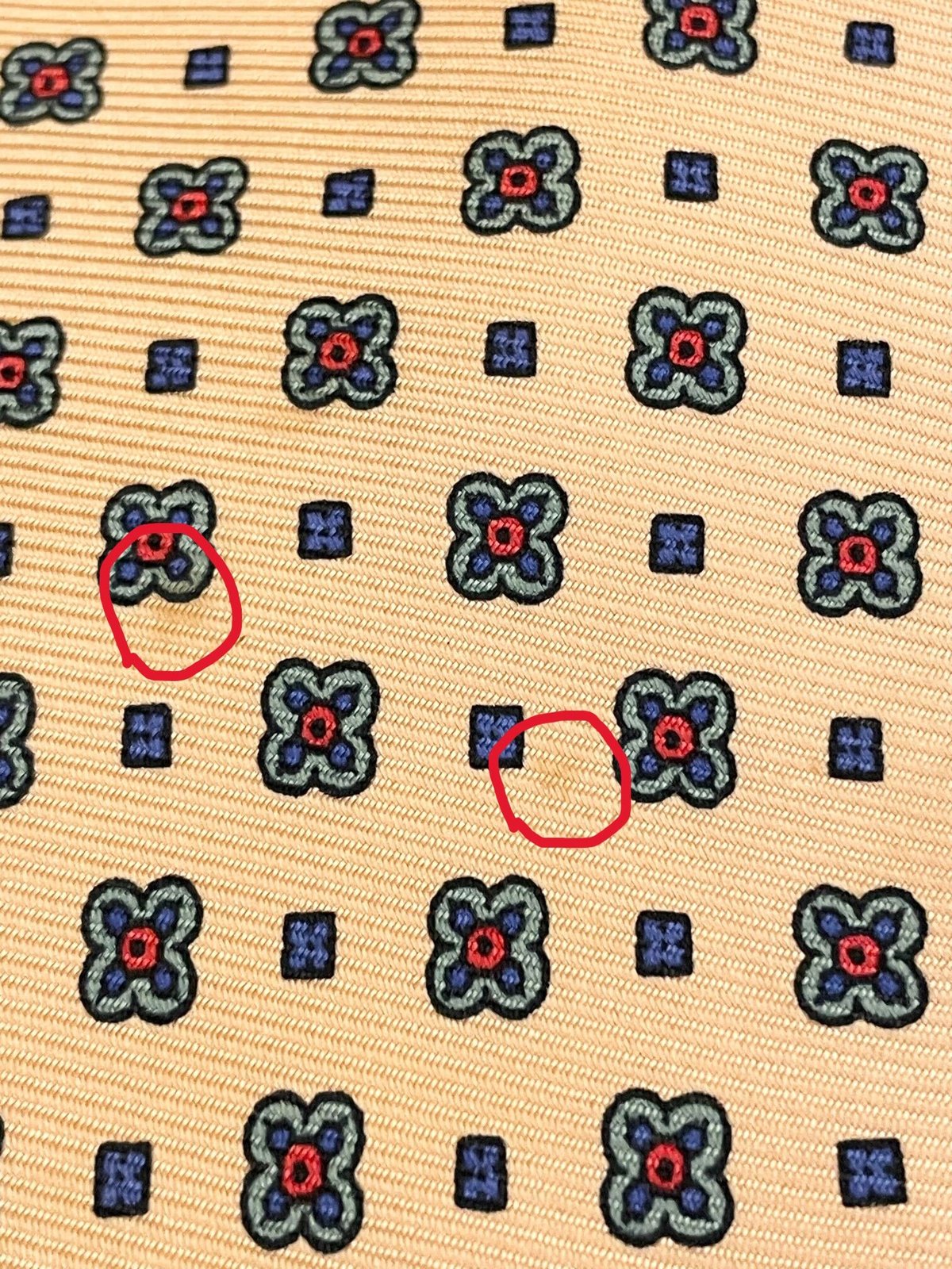 △訳あり商品△ 90s 菱屋製 Ralph Lauren 小紋柄シルクネクタイ