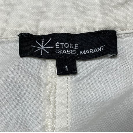 【ベイクルーズ取り扱い】ISABEL MARANT ÉTOILE コットンリネンパンツ アイボリー 1サイズ