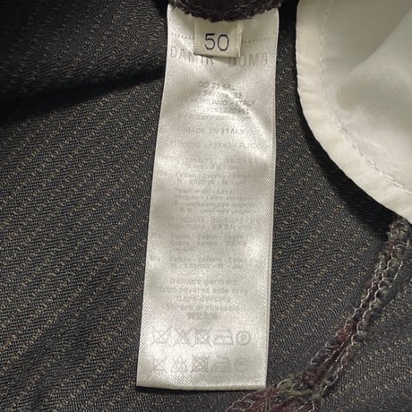 MADE IN ITALY製 DAMIR DOMA コーデュロイコットンウールスラックス ブラウン 50サイズ