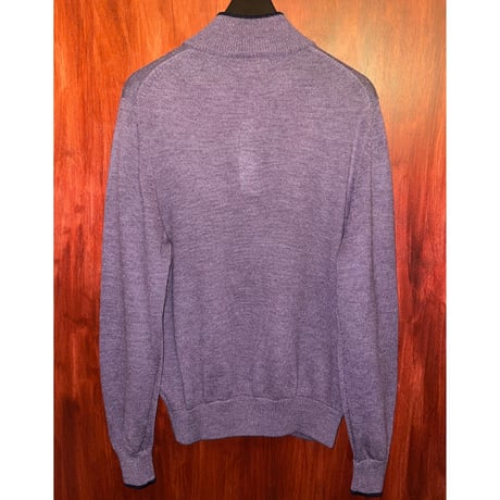 Brooks Brothers イタリアンメリノウール ヘンリーネックセーター パープル Sサイズ