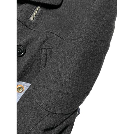 MADE IN USA製 MONITALY ウールPコート ブラック 36サイズ