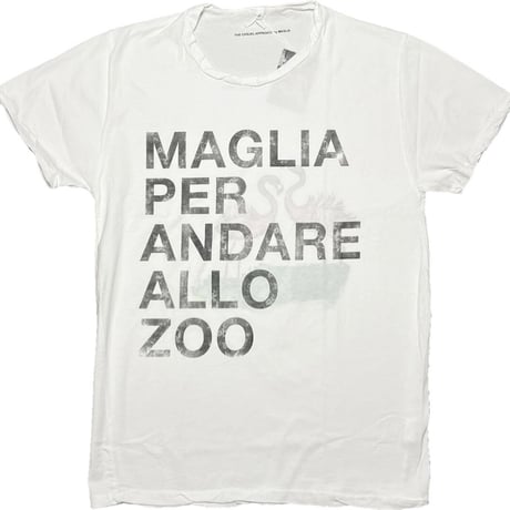 ★新品★ MADE IN ITALY製 MAGLIA「ZOO」ロゴプリント クルーネックTシャツ ホワイト ユニセックス