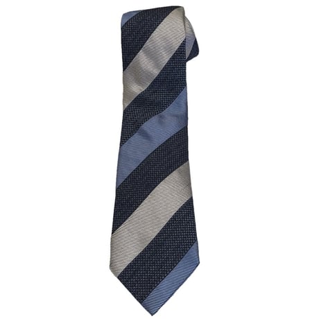 MADE IN ITALY製 GOTAIRIKU NECKWEAR BY GIERREMILANO レジメンタルストライプ柄シルクネクタイ マルチカラー