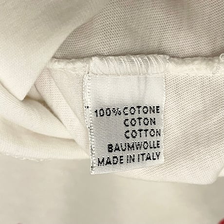 MADE IN ITALY製 MAGLIA PER DIRE ti amo VネックTシャツ ホワイト Sサイズ