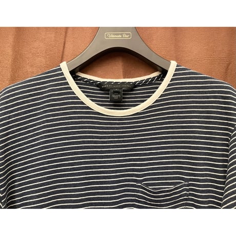 MARC BY MARC JACOBS ボーダー柄リンガーTシャツ ネイビー×ホワイト Mサイズ