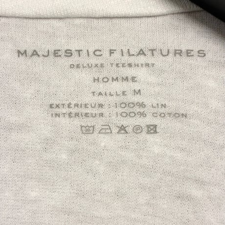 MADE IN PORTUGAL製 MAJESTIC FILATURES リネン100% ニットテーラードジャケット ホワイト Mサイズ