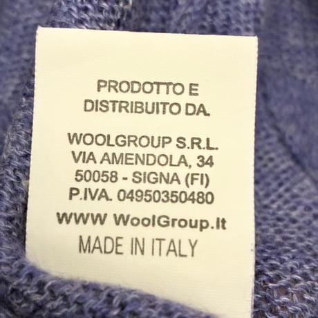 MADE IN ITALY製 DANIELE FIESOLI フルジップリネンコットンカーディガン パープル Sサイズ