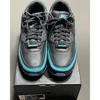 箱、黒タグ付き NIKE AIRMAX90×UNDEFEATED Wネームスニーカー ブラック×ブルーフューリー US8/26cm