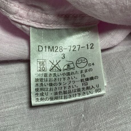 BURBERRY BLACK LABEL 長袖リネンシャツ ピンク 3サイズ