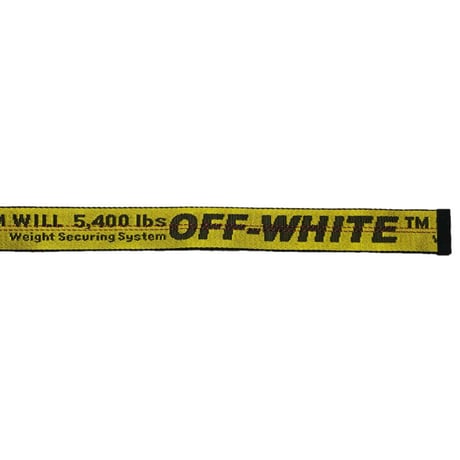 ★新品★ ITALY製 2021-22FW OFF-WHITE ベルト CLASSIC INDUSTRIAL BELT YELLOW BLACK OMRB012F21FAB0011810