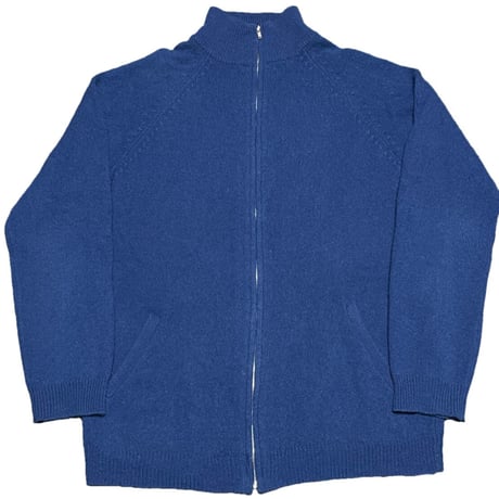 UNITED ARROWS BLUE LABEL フルジップウールカーディガン ネイビー Lサイズ