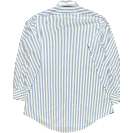 BROOKS BROTHERS スーピマコットンボタンダウン長袖シャツ サックスストライプ 15-31サイズ ノンアイロン加工