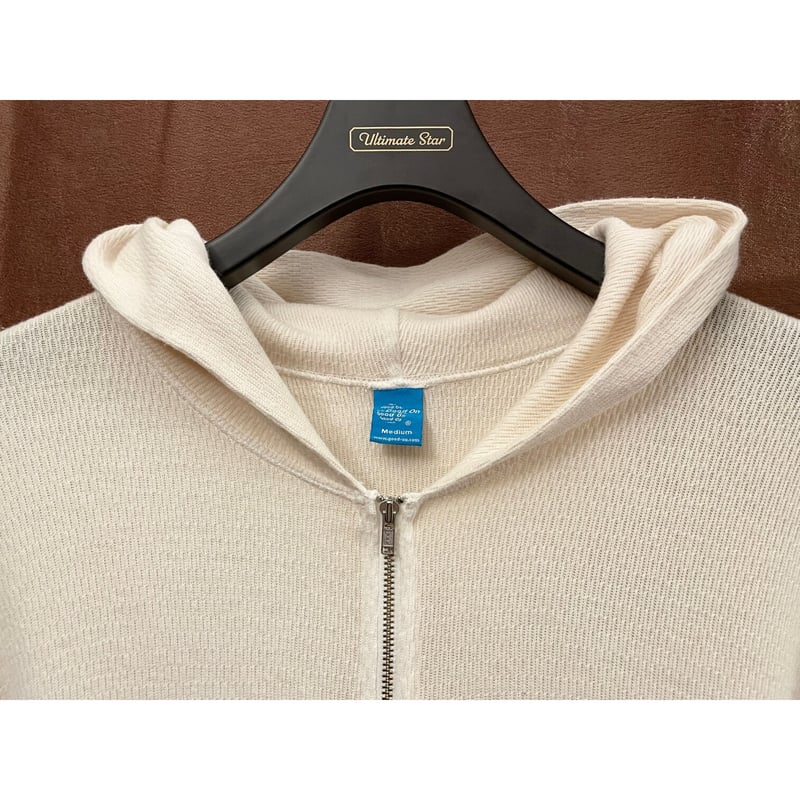 MADE IN JAPAN製 Good On フルジップハニカムサーマルニット MADE IN JAPAN製 Good On フルジップハニカムサーマルニット